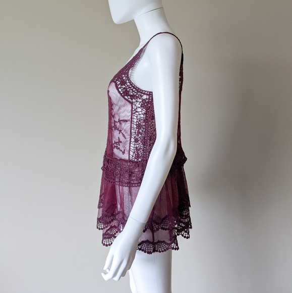 Ricki's Purple Lace Boho Top - Picture 2 of 6